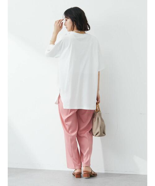 Green　Parks（グリーンパークス）の「・ELENCARE DUE タックハイウエストパンツ（その他パンツ・レディース・ブラック/ピンク/グリーン・FREE）」の4枚目の写真