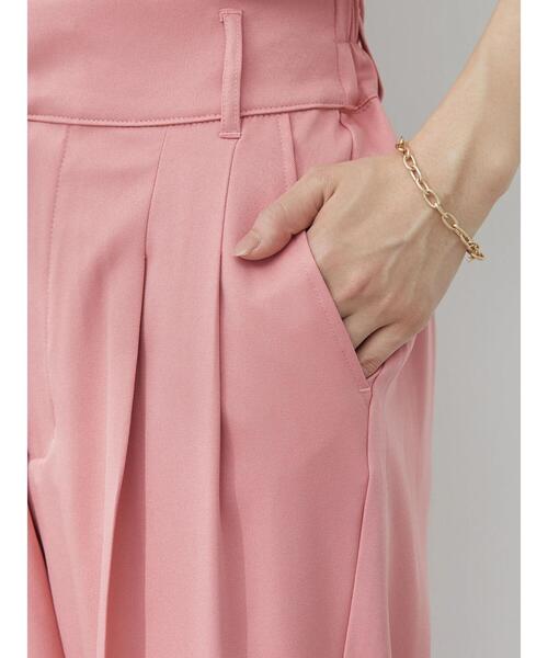 Green　Parks（グリーンパークス）の「・ELENCARE DUE タックハイウエストパンツ（その他パンツ・レディース・ブラック/ピンク/グリーン・FREE）」の6枚目の写真