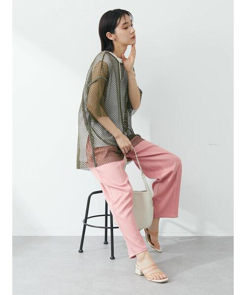 Green　Parks（グリーンパークス）の「・ELENCARE DUE タックハイウエストパンツ（その他パンツ・レディース・ブラック/ピンク/グリーン・FREE）」の9枚目の写真