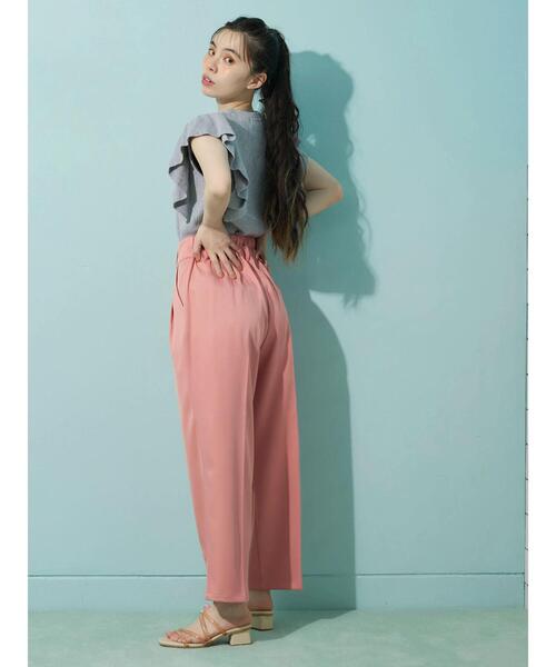 Green　Parks（グリーンパークス）の「・ELENCARE DUE タックハイウエストパンツ（その他パンツ・レディース・ブラック/ピンク/グリーン・FREE）」の22枚目の写真