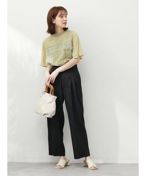 Green　Parks（グリーンパークス）の「・ELENCARE DUE タックハイウエストパンツ（その他パンツ・レディース・ブラック/ピンク/グリーン・FREE）」の20枚目の写真