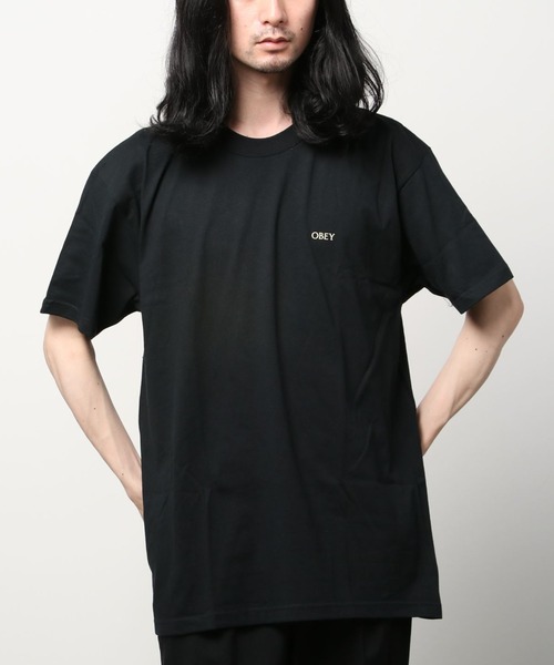 OBEYオベイUS限定オーガニックコットンボーダーTシャツM - メルカリ