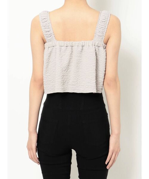 RESEXXY(リゼクシー)の「シャーリングトップス【セットアップ着用可能】(キャミソール・レディース・ホワイト/ブラック/グレー・FREE)」の8枚目の写真