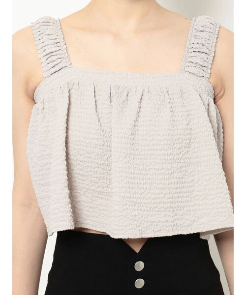 RESEXXY(リゼクシー)の「シャーリングトップス【セットアップ着用可能】(キャミソール・レディース・ホワイト/ブラック/グレー・FREE)」の11枚目の写真