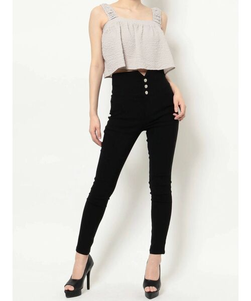 RESEXXY(リゼクシー)の「シャーリングトップス【セットアップ着用可能】(キャミソール・レディース・ホワイト/ブラック/グレー・FREE)」の19枚目の写真