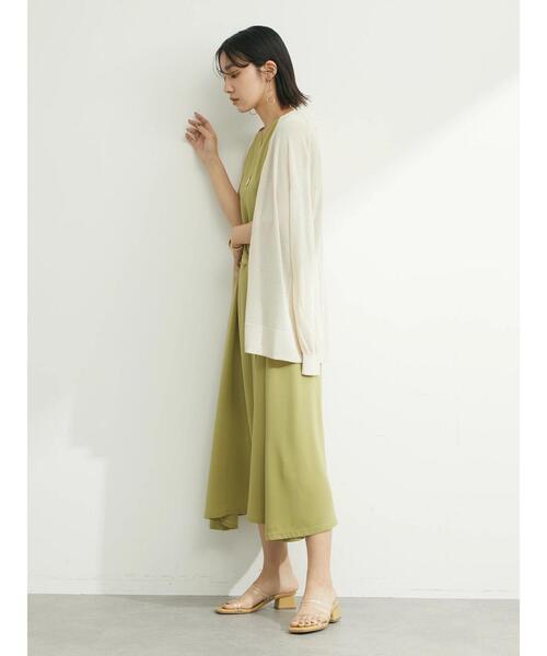 接触冷感Vネックカーデ