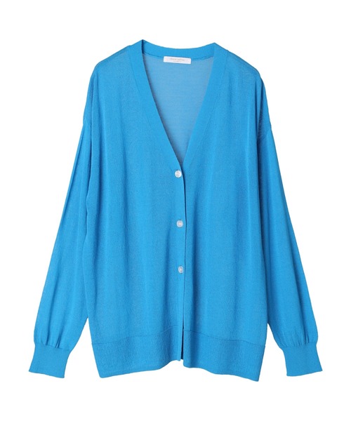 Green Parks(グリーンパークス)の「接触冷感 Vネックカーデ(カーディガン/ボレロ・レディース・アイボリー/オレンジ/ブルー/ダークネイビー・FREE)」の14枚目の写真