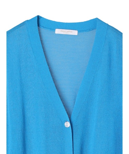 Green Parks(グリーンパークス)の「接触冷感 Vネックカーデ(カーディガン/ボレロ・レディース・アイボリー/オレンジ/ブルー/ダークネイビー・FREE)」の5枚目の写真