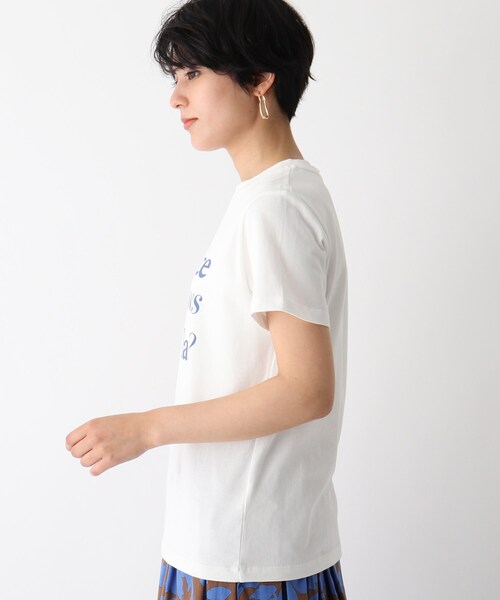 OPAQUE.CLIP（オペークドットクリップ）の「◆【C】ミックスフォントロゴTシャツ（Tシャツ/カットソー・レディース・チャコールグレー/オレンジ/ホワイト系・40/38/36）」の5枚目の写真