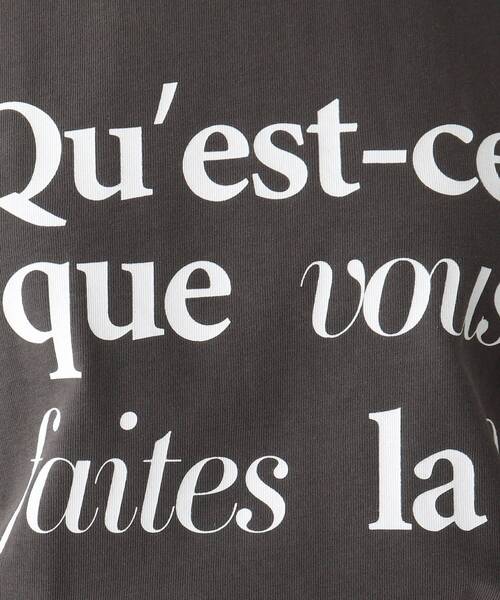 OPAQUE.CLIP（オペークドットクリップ）の「◆【C】ミックスフォントロゴTシャツ（Tシャツ/カットソー・レディース・チャコールグレー/オレンジ/ホワイト系・40/38/36）」の10枚目の写真