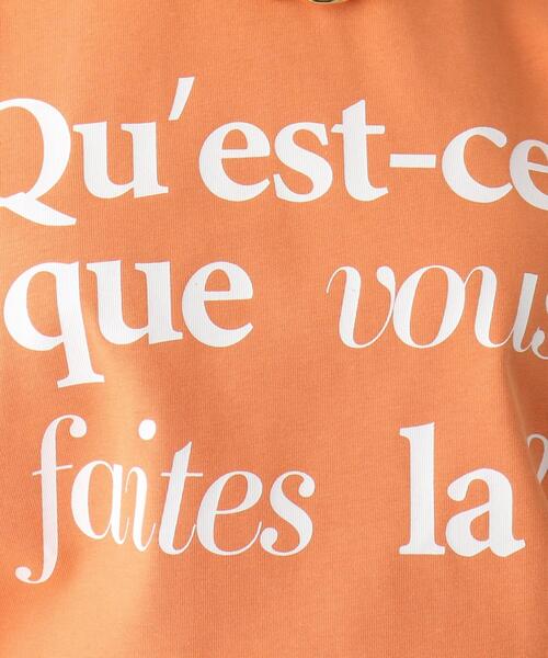 OPAQUE.CLIP（オペークドットクリップ）の「◆【C】ミックスフォントロゴTシャツ（Tシャツ/カットソー・レディース・チャコールグレー/オレンジ/ホワイト系・40/38/36）」の12枚目の写真