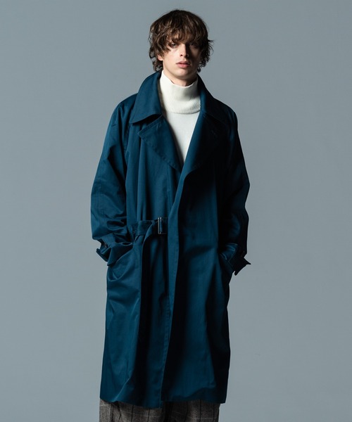 glamb(グラム)の「Belted Trench Coat / ベルトトレンチコート(トレンチコート・メンズ・ブルー/ブラック/ベージュ・L/S/M)」の3枚目の写真