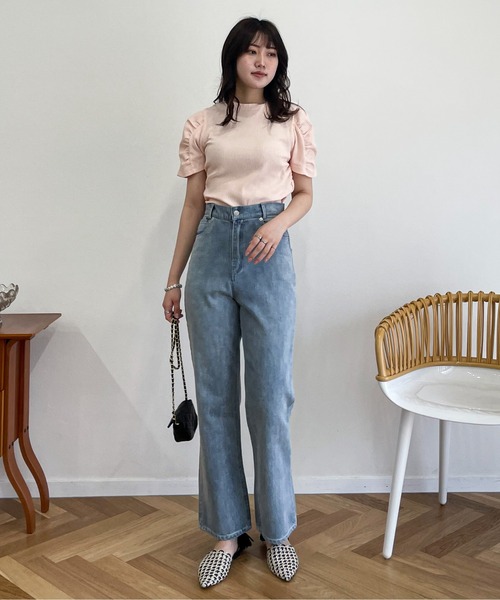 EPIMI E'PIMMY（エピミエピミー）の「2wayフロントディティールリブトップス（Tシャツ/カットソー・レディース・ブラック/杢グレー/ピンクベージュ・MEDIUM）」の11枚目の写真