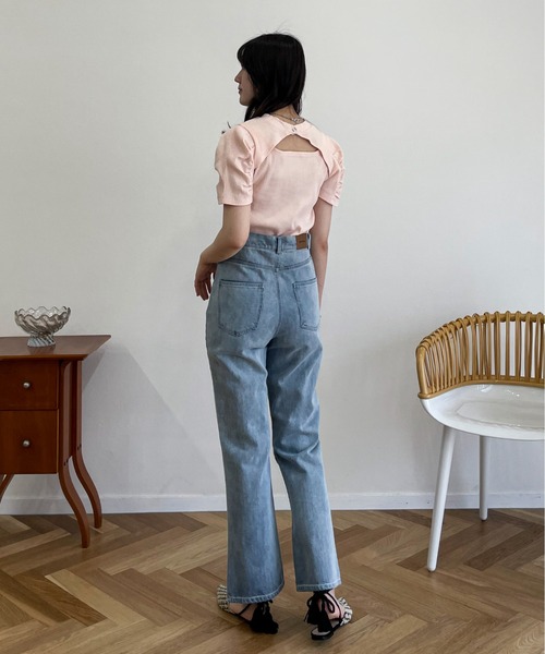 EPIMI E'PIMMY（エピミエピミー）の「2wayフロントディティールリブトップス（Tシャツ/カットソー・レディース・ブラック/杢グレー/ピンクベージュ・MEDIUM）」の12枚目の写真