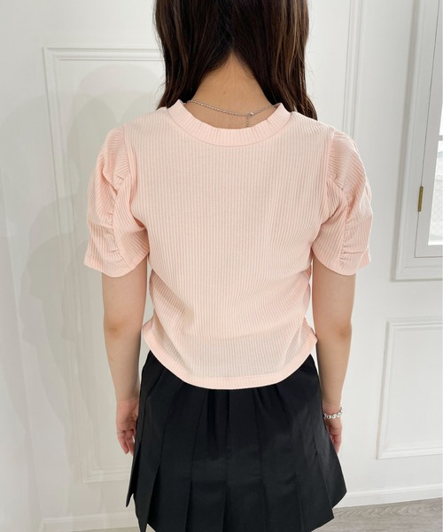 EPIMI E'PIMMY（エピミエピミー）の「2wayフロントディティールリブトップス（Tシャツ/カットソー・レディース・ブラック/杢グレー/ピンクベージュ・MEDIUM）」の20枚目の写真