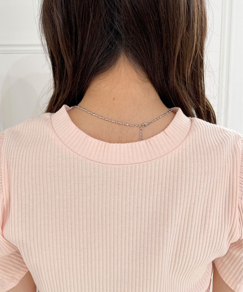 EPIMI E'PIMMY（エピミエピミー）の「2wayフロントディティールリブトップス（Tシャツ/カットソー・レディース・ブラック/杢グレー/ピンクベージュ・MEDIUM）」の22枚目の写真