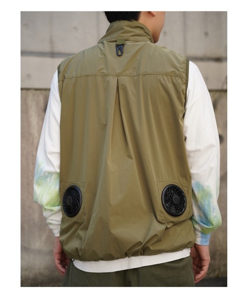 MANASTASH（マナスタッシュ）の「MANASTASH/マナスタッシュ　EXTRA MILE WINDY POINT VEST エクストラマイルウィンディ―ポイントベスト（ベスト・メンズ・オリーブ/ブラック・MEDIUM/LARGE/X-LARGE）」の7枚目の写真