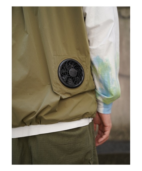 MANASTASH（マナスタッシュ）の「MANASTASH/マナスタッシュ　EXTRA MILE WINDY POINT VEST エクストラマイルウィンディ―ポイントベスト（ベスト・メンズ・オリーブ/ブラック・MEDIUM/LARGE/X-LARGE）」の8枚目の写真