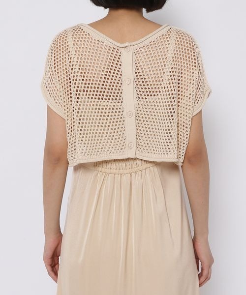 mysty woman(ミスティウーマン)の「メッシュトップス2Pキャミワンピース 297283(ワンピース・レディース・ブラック/ブラウン/ライトベージュ/ピンク系その他・FREE)」の6枚目の写真