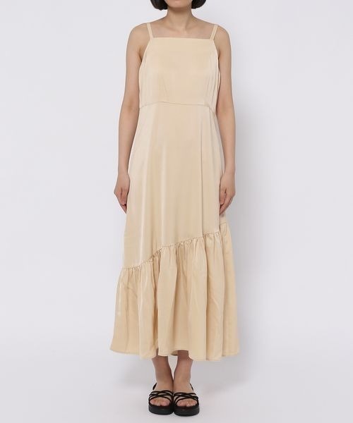 mysty woman(ミスティウーマン)の「メッシュトップス2Pキャミワンピース 297283(ワンピース・レディース・ブラック/ブラウン/ライトベージュ/ピンク系その他・FREE)」の7枚目の写真