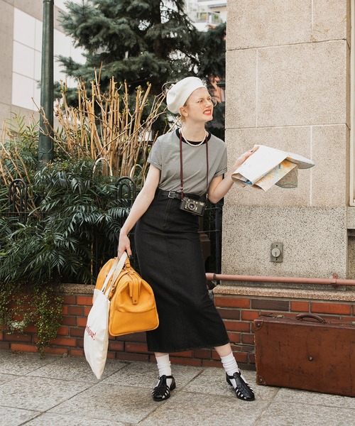 BONLECILL（ボンルシール）の「バックスリットデニムロング