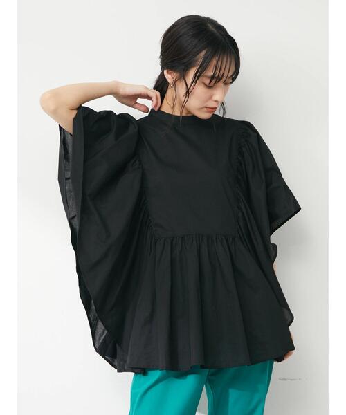 ELENCARE DUE(エレンカーレデュエ)の「・ELENCARE DUE ポンチョ風チュニック(Tシャツ/カットソー・レディース・ブラック/ベージュ/オフホワイト/イエロー・FREE)」の6枚目の写真