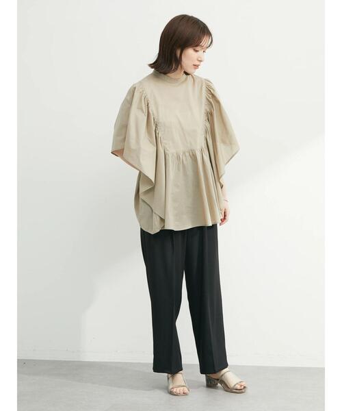 ELENCARE DUE(エレンカーレデュエ)の「・ELENCARE DUE ポンチョ風チュニック(Tシャツ/カットソー・レディース・ブラック/ベージュ/オフホワイト/イエロー・FREE)」の9枚目の写真