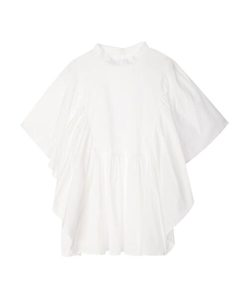 ELENCARE DUE(エレンカーレデュエ)の「・ELENCARE DUE ポンチョ風チュニック(Tシャツ/カットソー・レディース・ブラック/ベージュ/オフホワイト/イエロー・FREE)」の1枚目の写真