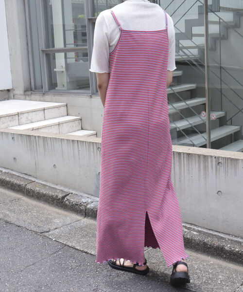 fredy emue（フレディエミュ）の「ボーダーリブタイトキャミワンピース（ワンピース・レディース・ホワイト系その他/グリーン系その他/パープル系その他/ピンク系その他・38）」の8枚目の写真