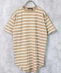 THE CASUAL（カジュアル）の「ビッグシルエット ボーダーワンピース キッズ（ワンピース）」