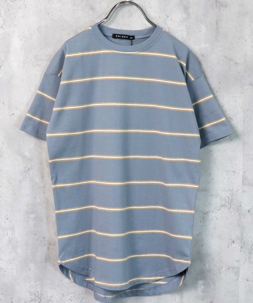 THE CASUAL（カジュアル）の「ビッグシルエット ボーダーワンピース キッズ（ワンピース・キッズ・ブラック/ベージュ/オフホワイト/杢グレー/チャコール/モカ/ベージュ系/グリーン/ブルー/ネイビー/ネイビー系/ラベンダー・110cm/120cm/130cm/140cm/150cm/160cm）」の10枚目の写真