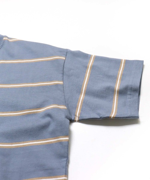 THE CASUAL（カジュアル）の「ビッグシルエット ボーダーワンピース キッズ（ワンピース・キッズ・ブラック/ベージュ/オフホワイト/杢グレー/チャコール/モカ/ベージュ系/グリーン/ブルー/ネイビー/ネイビー系/ラベンダー・110cm/120cm/130cm/140cm/150cm/160cm）」の20枚目の写真