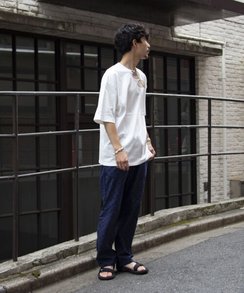 GLOSTER(グロスター)の「【GLOSTER/グロスター】ジャガードパジャマパンツ セットアップ着用可能 イージーパンツ(その他パンツ・メンズ・ネイビー/ブラック・S/M/L)」の7枚目の写真