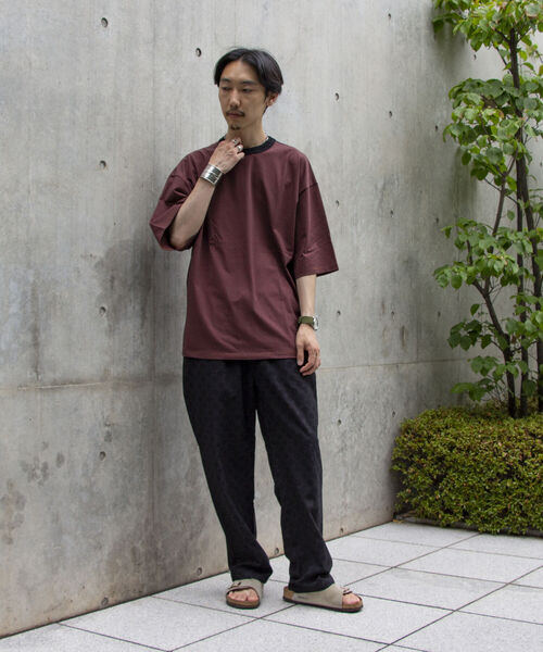 GLOSTER(グロスター)の「【GLOSTER/グロスター】ジャガードパジャマパンツ セットアップ着用可能 イージーパンツ(その他パンツ・メンズ・ネイビー/ブラック・S/M/L)」の15枚目の写真