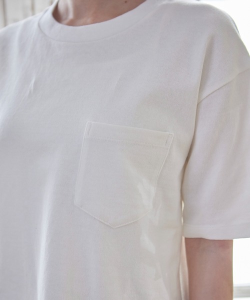 J-PROGRESS(ジェイプログレス)の「ヘビーウェイト 胸ポケット付き クルーネック日本製(Tシャツ/カットソー・レディース・ブラック/ホワイト・X-SMALL/X-LARGE/MEDIUM/LARGE/SMALL)」の6枚目の写真