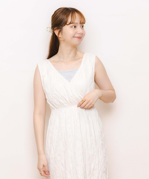 flower（フラワー）の「リラックスタンクワンピース（ワンピース・レディース・ベージュ/アイボリー・FREE）」の9枚目の写真