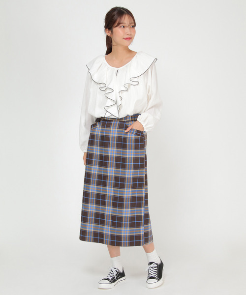 LBC（エルビーシー）の「チェックＩラインスカート（スカート・レディース・オレンジ/ブルー・M/L）」の16枚目の写真