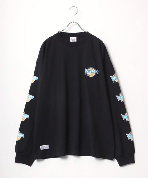 VISION STREET WEAR(ヴィジョンストリートウェア)の「VISION STREET WEAR/ヴィジョンストリートウエア オーバーサイズ ワンポイント刺繍 袖ロゴ 長袖Tシャツ(Tシャツ/カットソー・メンズ・ホワイト系その他/ブラック系その他/グレー系その他/ブルー系その他・M/L/LL)」の15枚目の写真