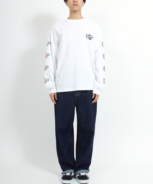 VISION STREET WEAR(ヴィジョンストリートウェア)の「VISION STREET WEAR/ヴィジョンストリートウエア オーバーサイズ ワンポイント刺繍 袖ロゴ 長袖Tシャツ(Tシャツ/カットソー・メンズ・ホワイト系その他/ブラック系その他/グレー系その他/ブルー系その他・M/L/LL)」の21枚目の写真