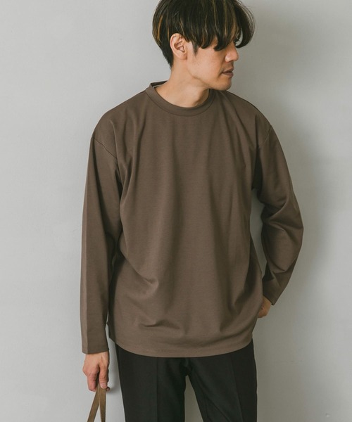 URBAN RESEARCH DOORS（アーバンリサーチドアーズ）の「ドレスポンチロングスリーブTシャツ（Tシャツ/カットソー・メンズ・グリーン/モカ/チャコールグレー/ホワイト・LARGE/MEDIUM）」の4枚目の写真