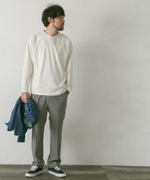 URBAN RESEARCH DOORS（アーバンリサーチドアーズ）の「ドレスポンチロングスリーブTシャツ（Tシャツ/カットソー・メンズ・グリーン/モカ/チャコールグレー/ホワイト・LARGE/MEDIUM）」の5枚目の写真