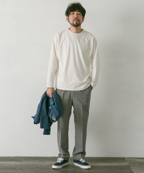 URBAN RESEARCH DOORS（アーバンリサーチドアーズ）の「ドレスポンチロングスリーブTシャツ（Tシャツ/カットソー・メンズ・グリーン/モカ/チャコールグレー/ホワイト・LARGE/MEDIUM）」の16枚目の写真