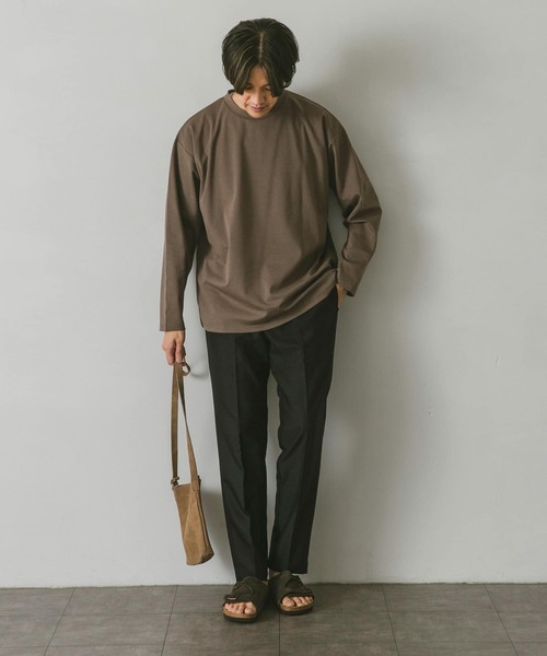 URBAN RESEARCH DOORS（アーバンリサーチドアーズ）の「ドレスポンチロングスリーブTシャツ（Tシャツ/カットソー・メンズ・グリーン/モカ/チャコールグレー/ホワイト・LARGE/MEDIUM）」の10枚目の写真