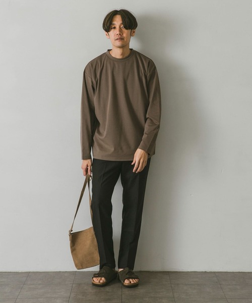 URBAN RESEARCH DOORS（アーバンリサーチドアーズ）の「ドレスポンチロングスリーブTシャツ（Tシャツ/カットソー・メンズ・グリーン/モカ/チャコールグレー/ホワイト・LARGE/MEDIUM）」の21枚目の写真