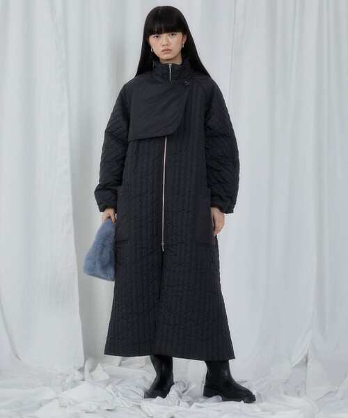 Firsthand（ファーストハンド）の「Firsthand/ファーストハンド リサイクル タフタ ロング キルティングコート（その他アウター・レディース・ブラック/カーキ・ONE SIZE）」の14枚目の写真