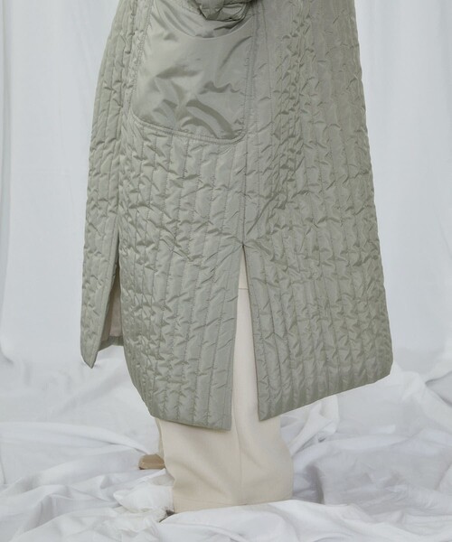 Firsthand（ファーストハンド）の「Firsthand/ファーストハンド リサイクル タフタ ロング キルティングコート（その他アウター・レディース・ブラック/カーキ・ONE SIZE）」の7枚目の写真