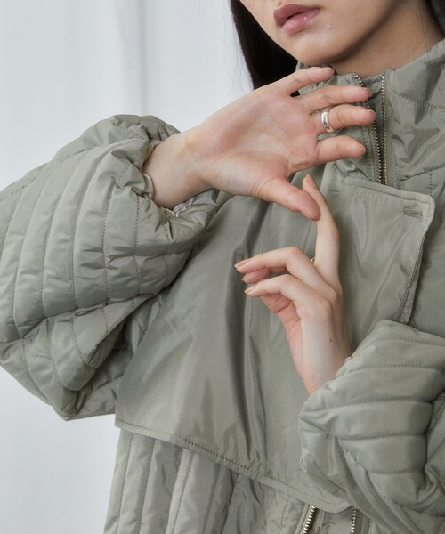 Firsthand（ファーストハンド）の「Firsthand/ファーストハンド リサイクル タフタ ロング キルティングコート（その他アウター・レディース・ブラック/カーキ・ONE SIZE）」の22枚目の写真