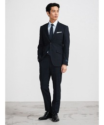 Perfect Suit FActory | 2釦スーツ【コレクション】シャドーチェック ブラック/ネイビー(スーツセット)