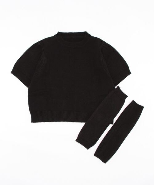 ⚫専用⚫未使用タグ付き アドーア ラッフル アーム ニット 38 黒 未使用タグ付き アドーア ラッフル アーム ニット 38 黒 ◇ショルダー