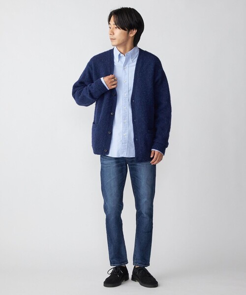 SHIPS（シップス）の「*SHIPS: 〈シェットランドタイプ〉 ウール シャギードッグ ニット カーディガン（カーディガン/ボレロ・メンズ・ブラック/グリーン/グレー/アイボリー/ラベンダー/コバルトブルー・SMALL/X-LARGE/MEDIUM/LARGE）」の12枚目の写真